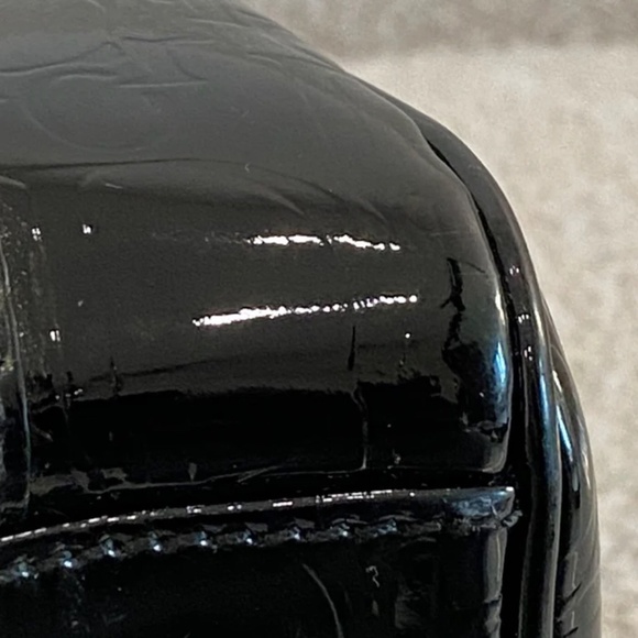 Authentic Pre-owned Dior Black Monogram Patent Leather Boston Bag - Picture 15 of 16